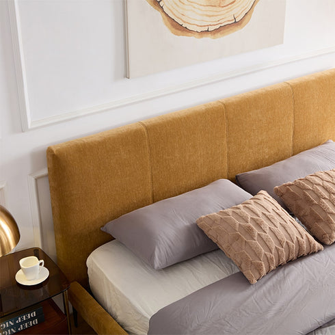 Bae Cotton Linen Fabric Modern Simple Bed Frame